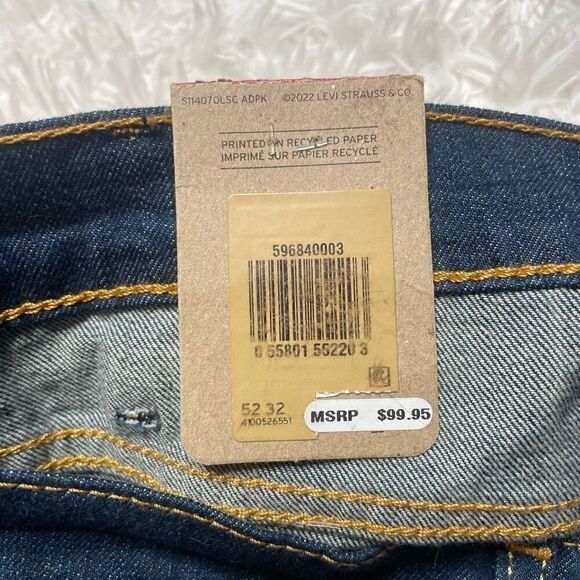 Levis 502 Regular Taper Straight Jeans Mens 52x32 (52x30) Stretch New with Tag - Picture 7 of 10